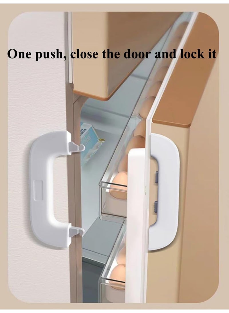 Multi-Purpose Refrigerator & Freezer Door Lock – White – Ideal for Families with Kids to Prevent Accidental Opening and Protect Food - Image 2